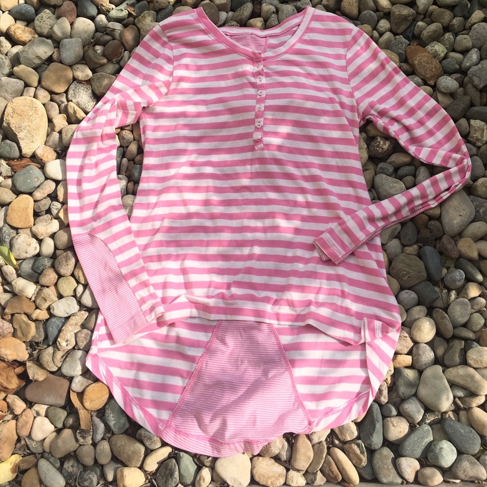 Urban Outfitters Pink Stripes Long Sleeve Tee